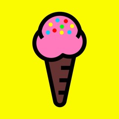 Vector illustration of ice cream.