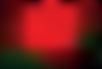 Dark Green, Red vector abstract blurred layout.