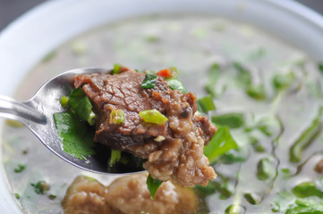 spicy soup or beef soup