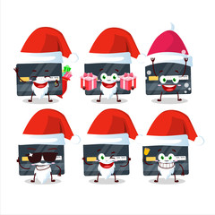 Santa Claus emoticons with credit card cartoon character