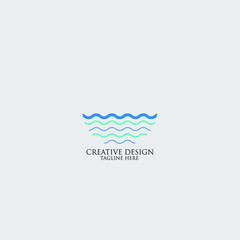 water wave logo. wave logo