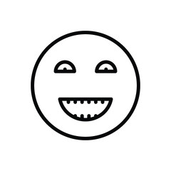 Obraz premium Black line icon for humor 