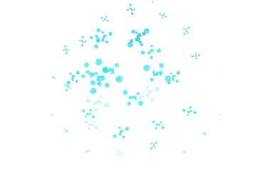 Light Blue, Green vector elegant template with flowers, roses.