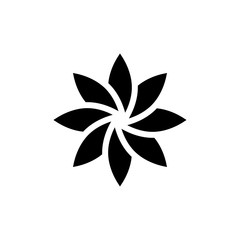 flower icon vector symbol template