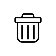 trash can icon vector symbol template