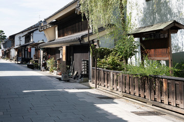 Townscape of Yanagimachi in Ueda Station on Hokkoku Road, in Ueda CIty, Nagano Prefecture