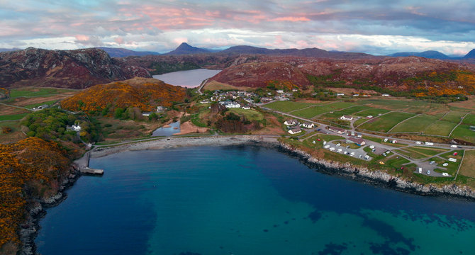 Scourie Bay photographed in Scotland, in Europe. Picture made in 2019.