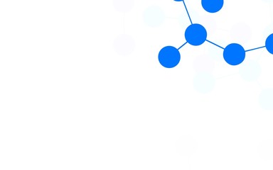 Light BLUE vector template with artificial intelligence structure.