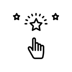 Black line  icon for intend