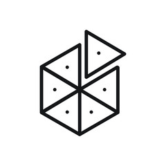 Black line  icon for piece