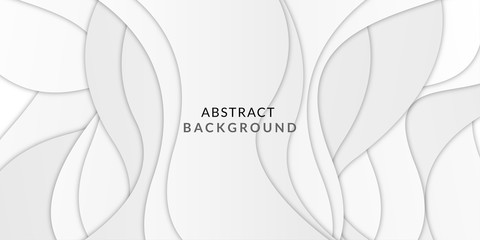 abstract white gray wave shape luxury background