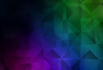 Dark Multicolor vector polygon abstract layout.