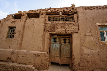 Ancient Tuyoq or Tuyugou or Tuyuk oasis-village in the Taklamakan desert near Turpan, Xinjiang, China