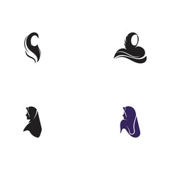 Set Muslimah hijab Logo template