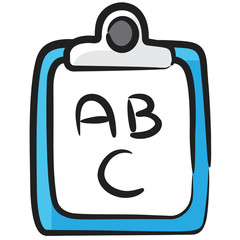 
Kindergarten education concept, icon of basic english lecture in editable style 
