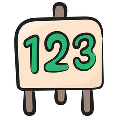 
Vector design of presentation in trendy doodle style, maths lecture 
