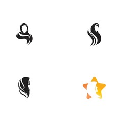 Set Muslimah hijab Logo template