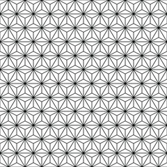 Abstract vector geometric seamless pattern with stars. Stylish texture in black color. 