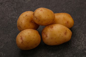 Raw baby young potato heap