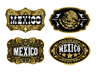 Mexico Label Emblem vector master collection design.