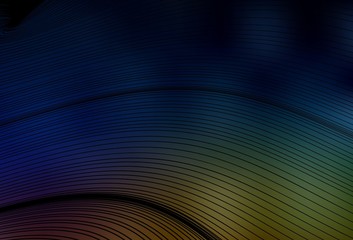 Dark Multicolor vector background with wry lines.