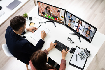Online Video Conference Marketing Meeting