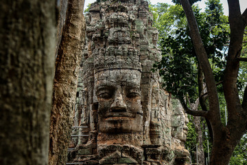Fototapeta premium Ancient temple gate in Siem Reap 