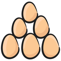
Editable flat style of eggs icon, dairy product 
