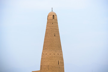 18th century Uyghur mosque and Emin Minaret in Turpan, Xinjiang Province, China