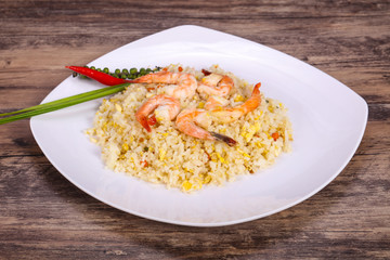 Thai style fried rice with prawn