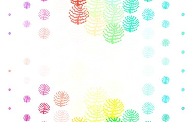 Light Green, Red vector abstract pattern with branches, trees.