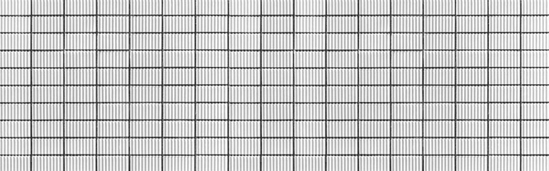 Panorama of Modern white stone wall with stripes texture and seamless background