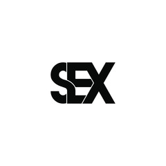 sex letter original monogram logo design