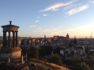 Sunset picture of Edinburgh, Scotland from Calton Hill