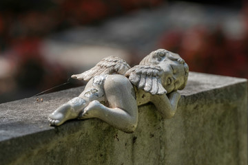 Friedhof, Grabstein, Statue	