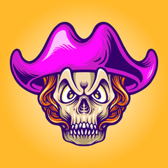 Pirates Candy Skull Illustrations for merchandise your business and clothing line creative