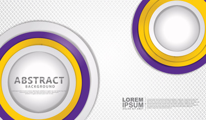 Elegant and futuristic abstract decoration overlap circle shape with white textured background.