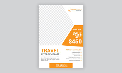 Travel Agency Flyer or Poster Design, Creative Template, Banner or Flyer design for Tour and Travel concept

