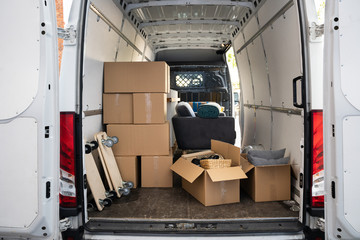 Van On Street From Relocation Service Business