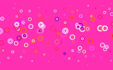 Light Pink, Red vector backdrop with dots.