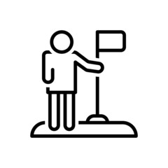 Black line  icon for citizen