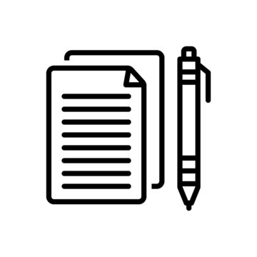 Black Line  Icon For Essay