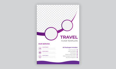Travel Agency Flyer or Poster Design, Creative Template, Banner or Flyer design for Tour and Travel concept
