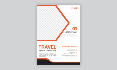 Travel Agency Flyer or Poster Design, Creative Template, Banner or Flyer design for Tour and Travel concept
