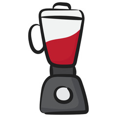 
Design of juicer machine in modern editable doodle style 
