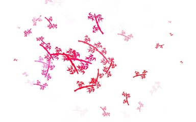 Light Red vector abstract background with branches.