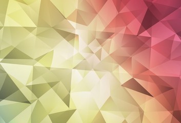 Light Green, Red vector polygon abstract background.