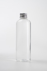 water bottle. fresh liquid food product on blank plastic container bottle mockup