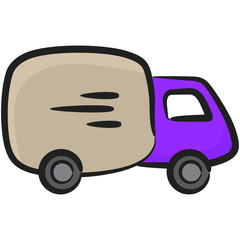 
Road freight icon, modern design of logistics delivery van 
