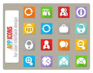 black office icons set